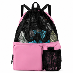 Vertical Mesh Swimming Drawstring Backpack with Dry-Wet Separation Pocket
