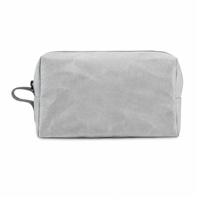 Washed Kraft Paper Cosmetic Storage Bag with Lightweight Portable Design