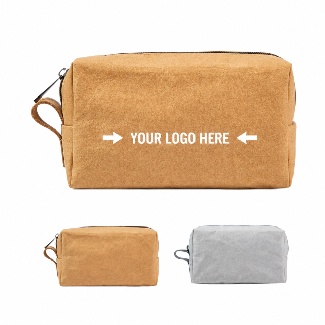 Washed Kraft Paper Storage Organizer Bag