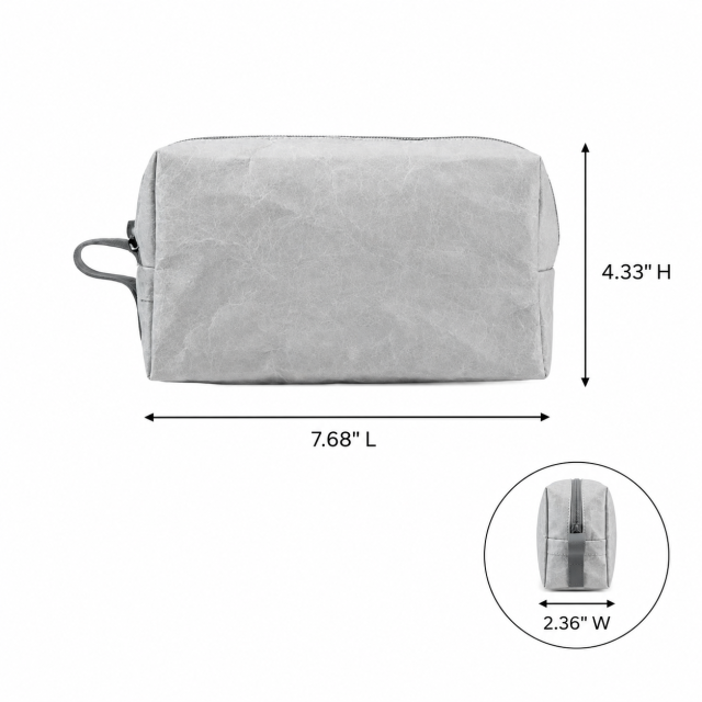 Washed Kraft Paper Storage Organizer Bag