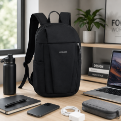 Water-Repellent Nylon Travel Backpack with Compact Outdoor Design