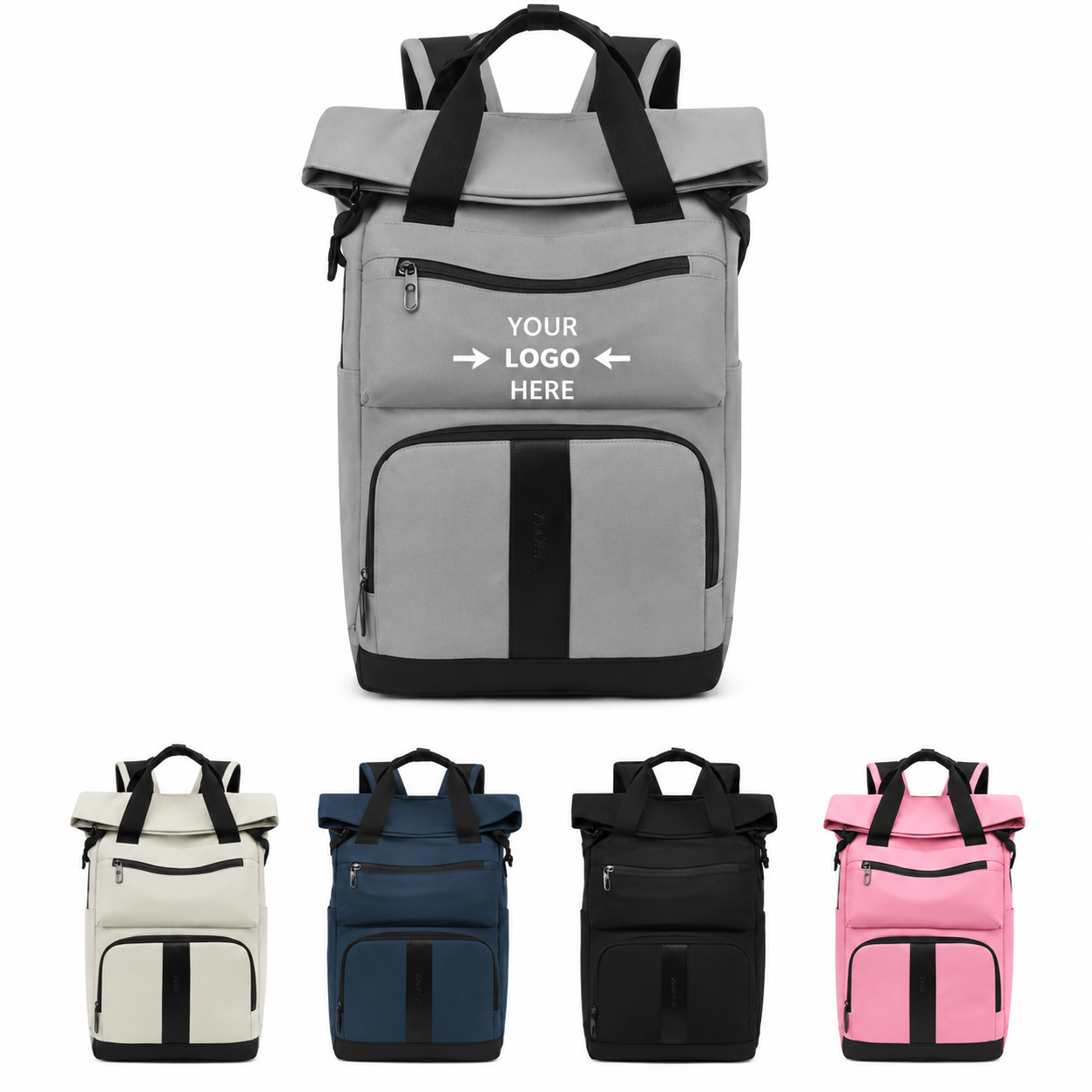 Water-Resistant Rolltop Laptop Backpack
