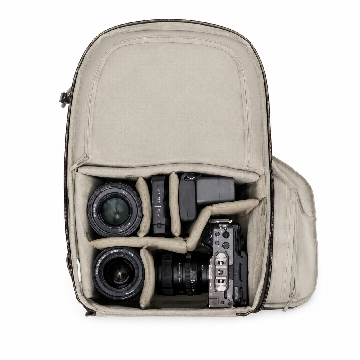 Water Resistant Camera Backpack with Custom Dividers