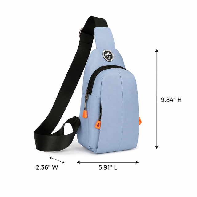 Water Resistant Composite Oxford Crossbody Bag With Multi Layer Storage