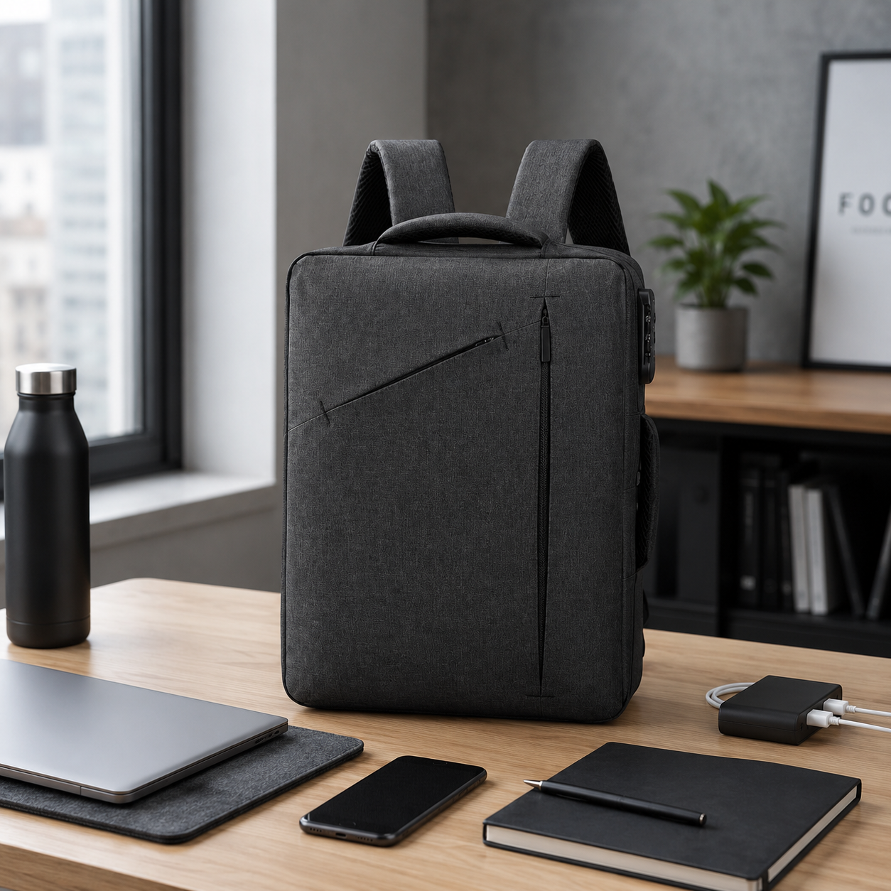 Water Resistant Oxford Cloth Anti-Theft Laptop Backpack
