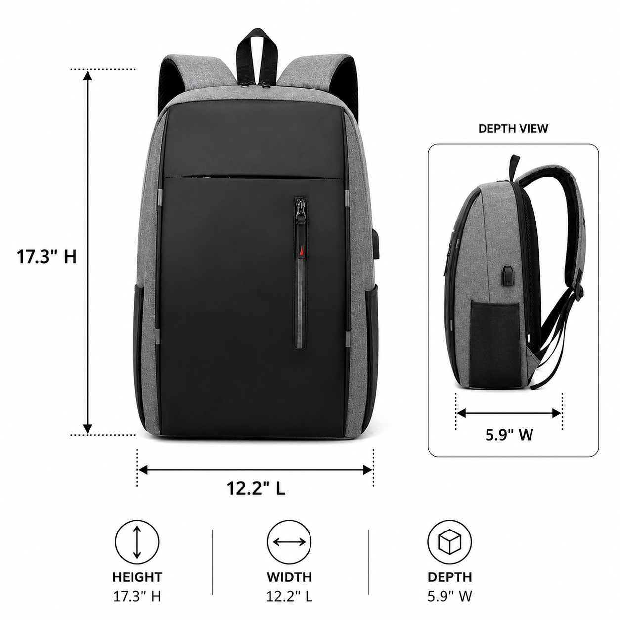 Water Resistant Oxford Laptop Backpack