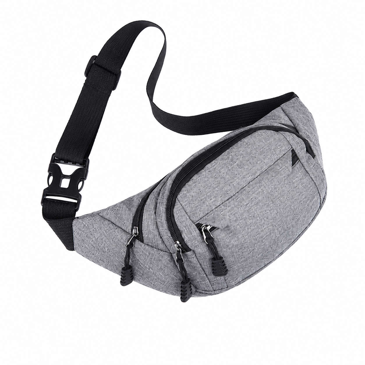 Water Resistant Oxford Running Waist Belt With Zipper Pocket
