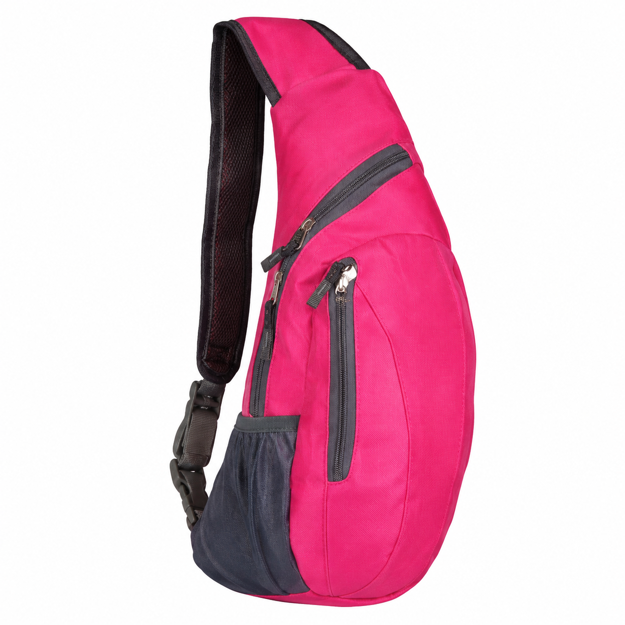 Water Resistant Polyester Sling Backpack With Foldable Outdoor Design