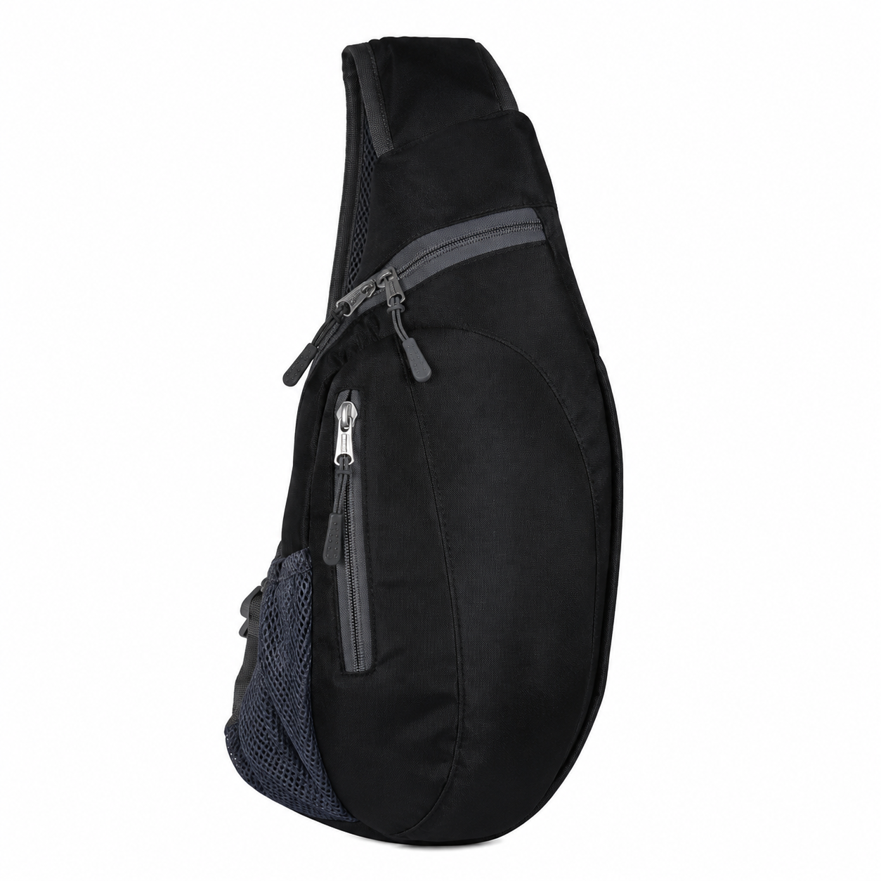 Water Resistant Polyester Sling Backpack With Foldable Outdoor Design