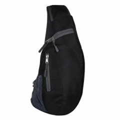 Water Resistant Polyester Sling Backpack With Foldable Outdoor Design