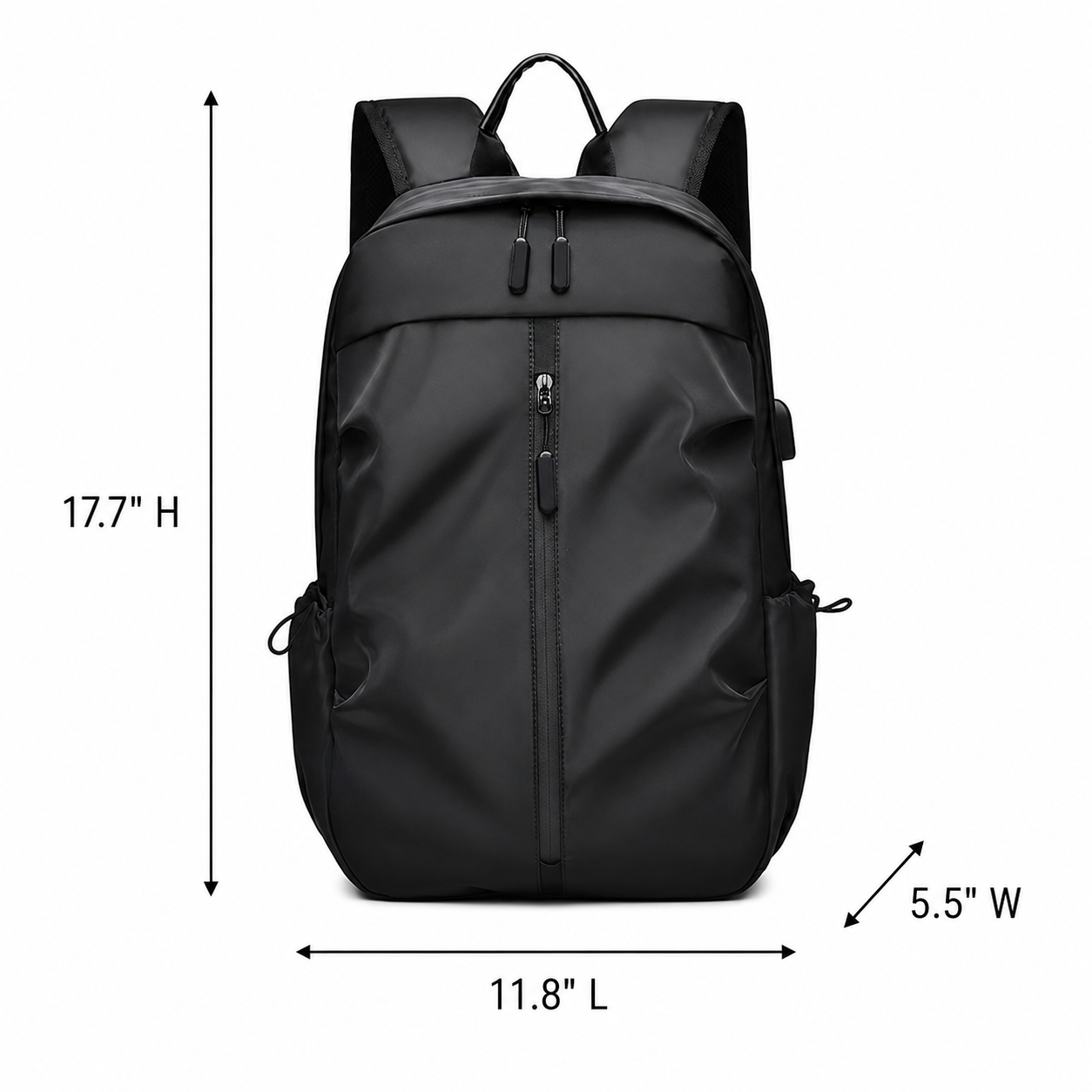 Water Resistant Polyester USB Laptop Backpack