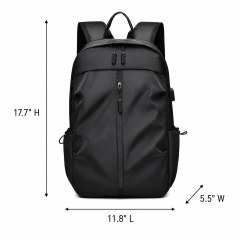 Water Resistant Polyester USB Laptop Backpack