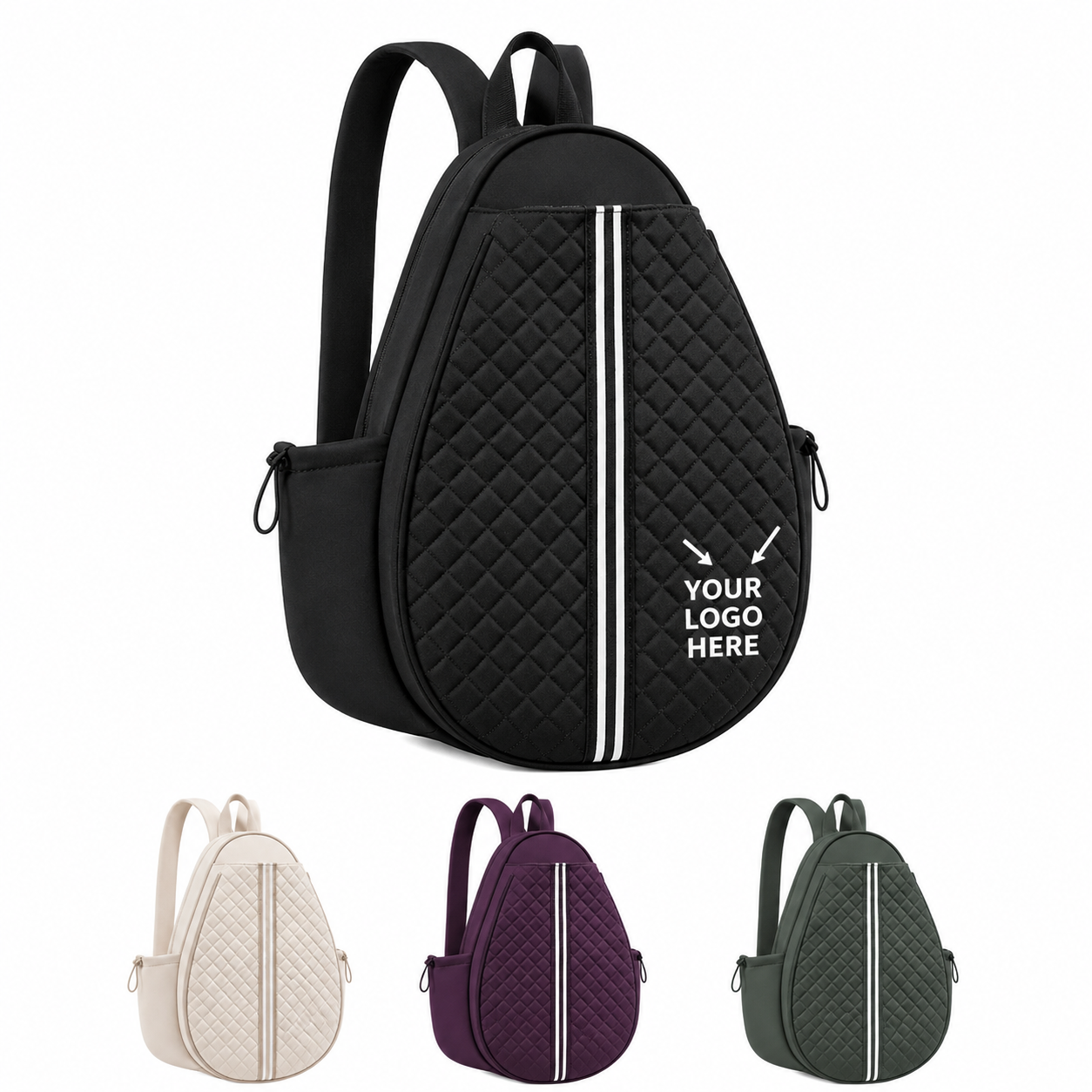 Water Resistant Tennis Racket Bag With Multiple Storage Compartments