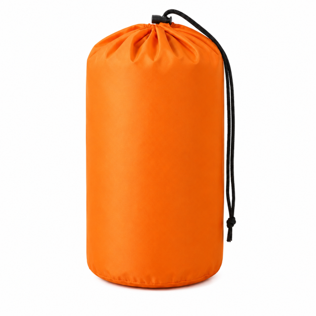 Waterproof 210D Polyester Cylindrical Travel Storage Bag With Drawstring Closure