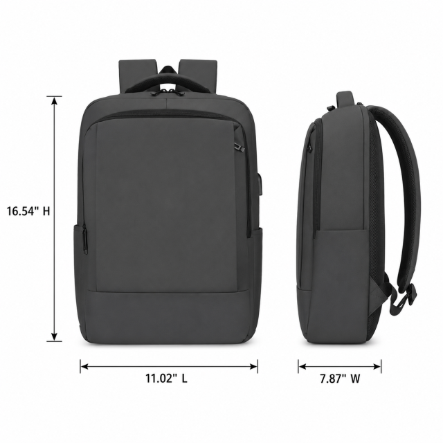 Waterproof Business Laptop Backpack With USB Charging Port