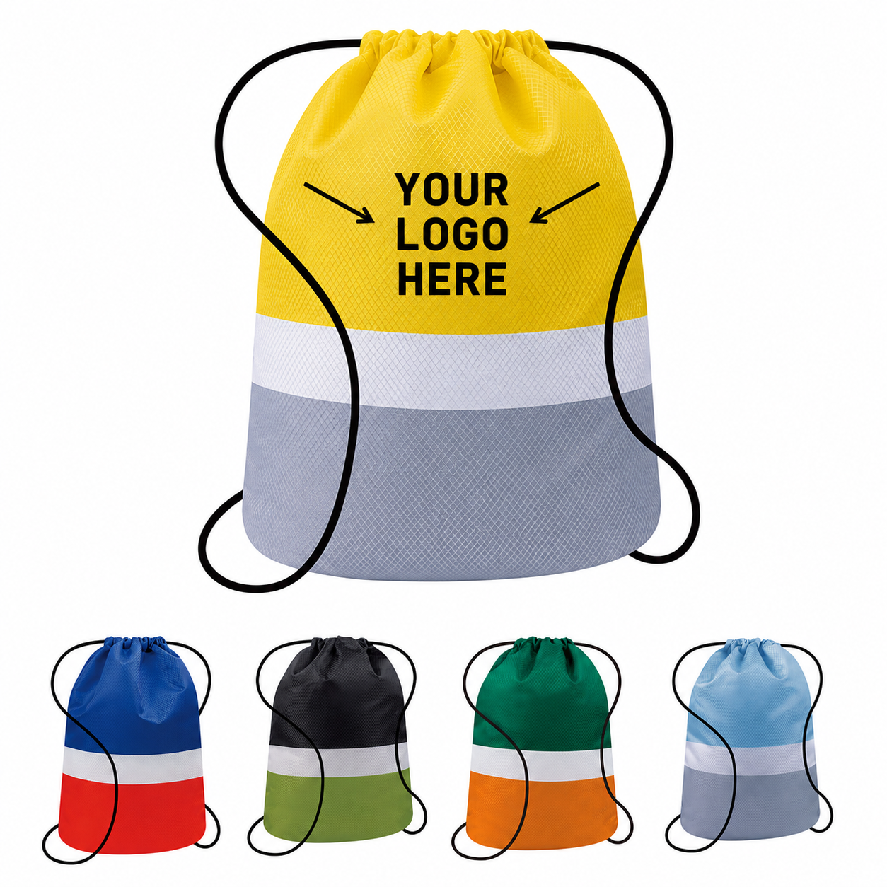 Waterproof Drawstring Backpack with Lightweight Oxford Fabric