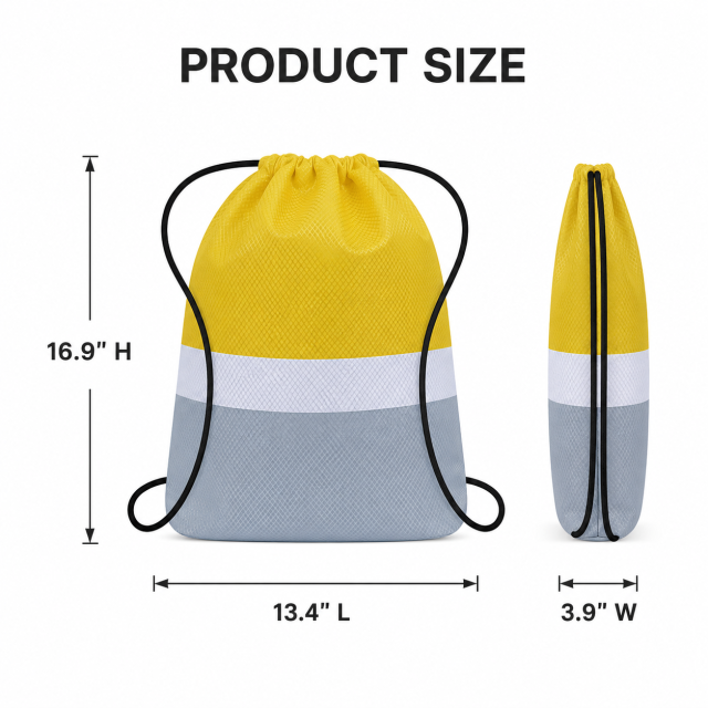 Waterproof Drawstring Backpack with Lightweight Oxford Fabric