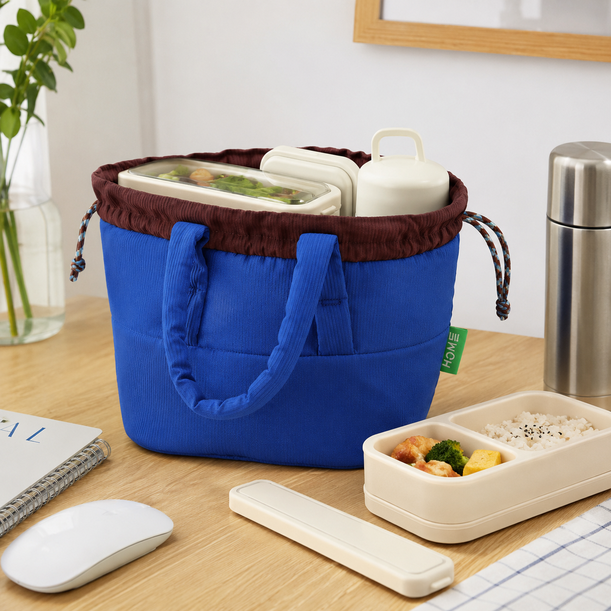 Waterproof Drawstring Bento Lunch Bag