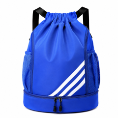 Waterproof Drawstring Gym Backpack with Shoe Compartment