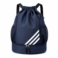 Waterproof Drawstring Gym Backpack with Shoe Compartment