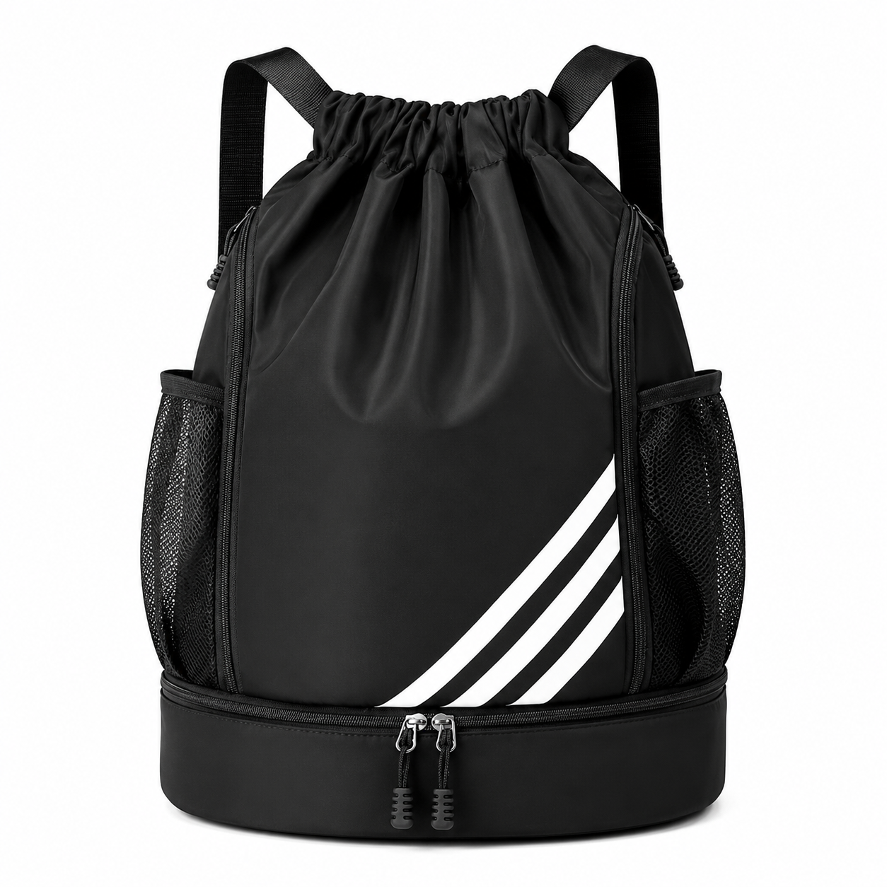 Waterproof Drawstring Gym Backpack with Shoe Compartment