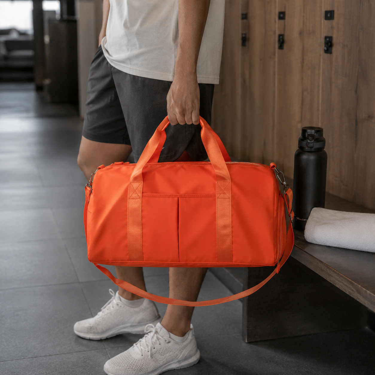 Waterproof Gym Duffel Bag with Wet Pocket and Shoe Compartment