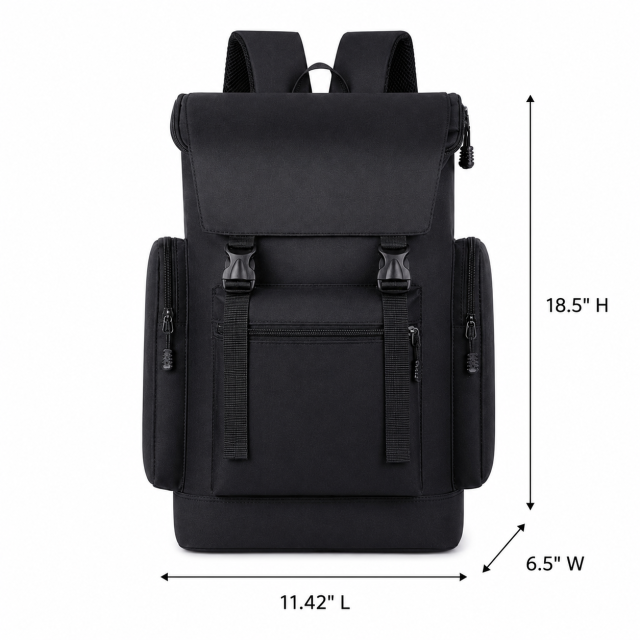 Waterproof Laptop Backpack With Breathable Comfort And Multi Pocket Storage