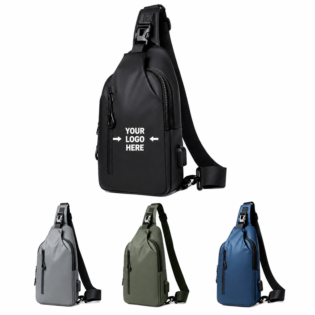 Waterproof Multi-Compartment Crossbody Sling Backpack