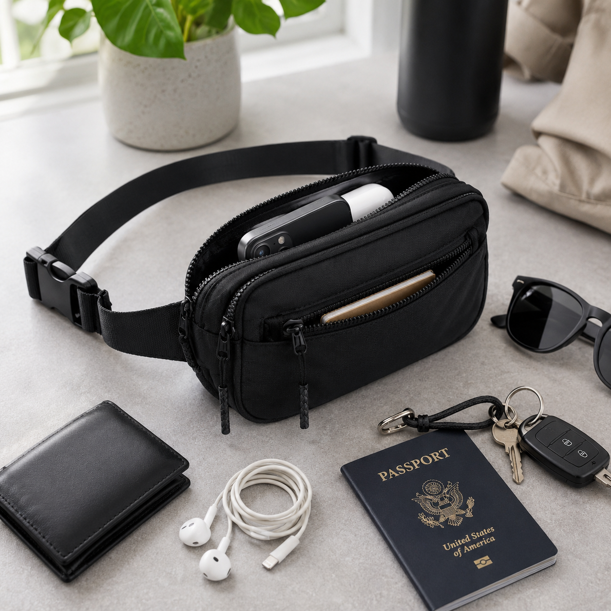 Waterproof Nylon Casual Outdoor Multi Compartment Bag