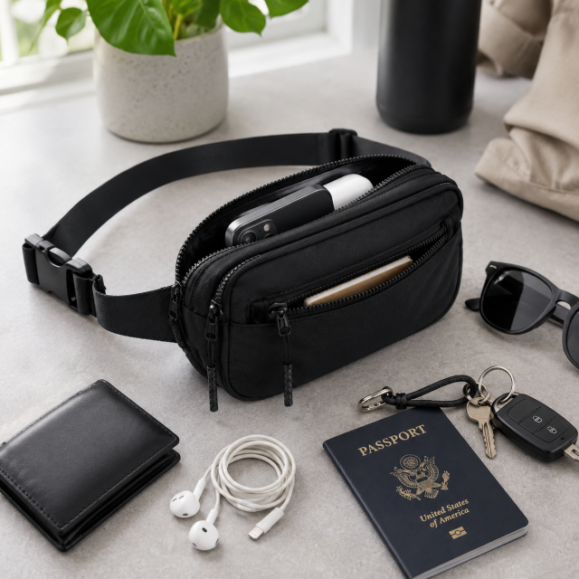 Waterproof Nylon Casual Outdoor Multi Compartment Bag