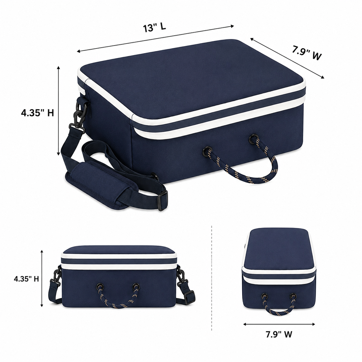 Waterproof Nylon Golf Shoe Bag With Ventilated Mesh Design