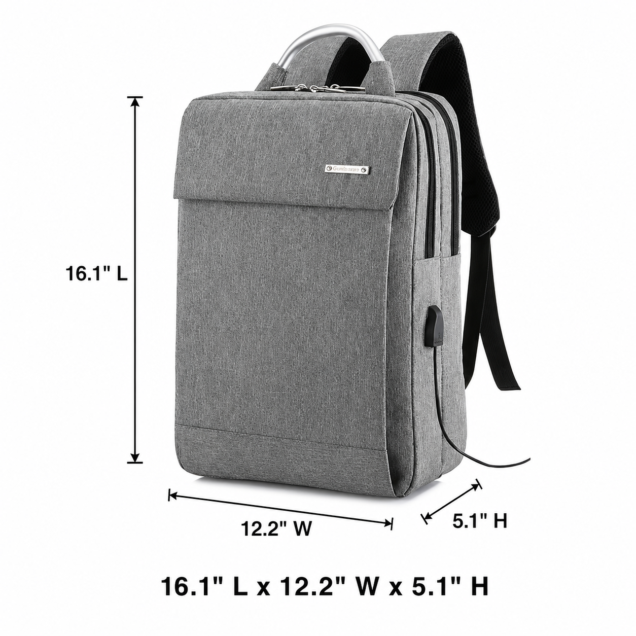 Waterproof Nylon Oxford USB Computer Backpack
