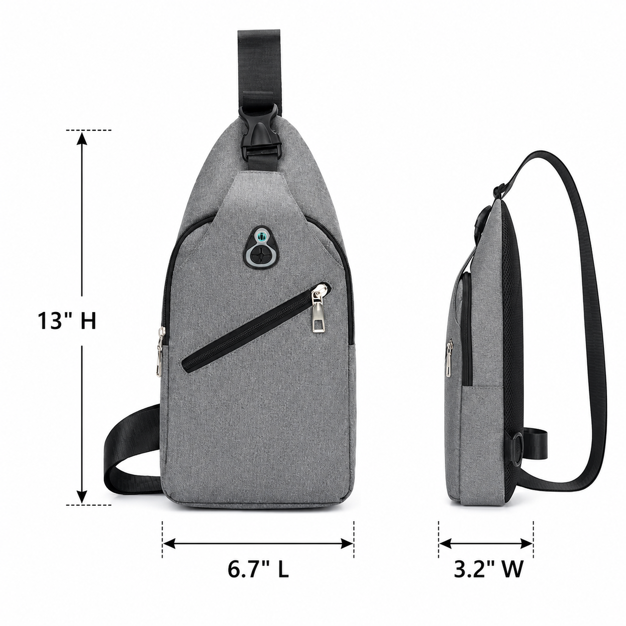 Waterproof Oxford Crossbody Sling Backpack
