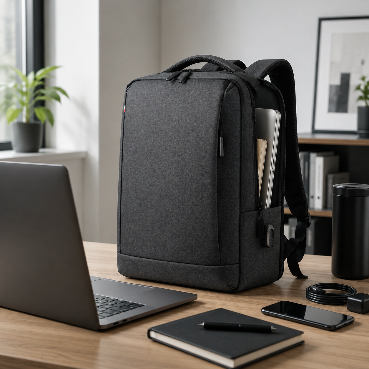 Waterproof Oxford Laptop Backpack with Multiple Compartments
