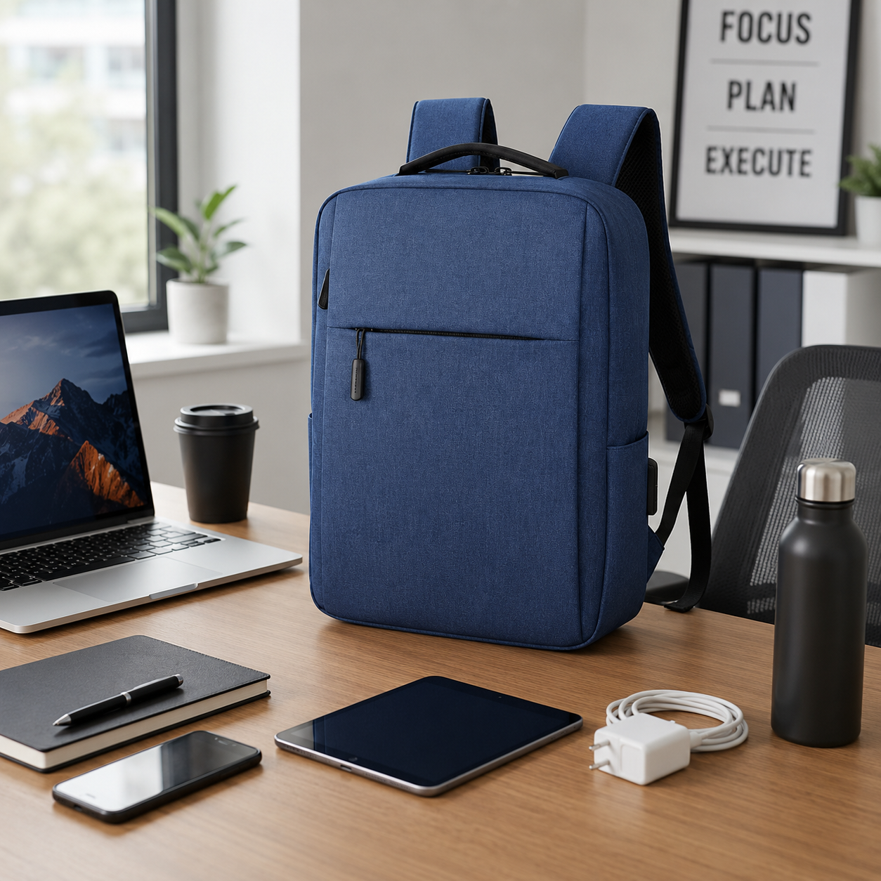 Waterproof Oxford Laptop Backpack with USB Port