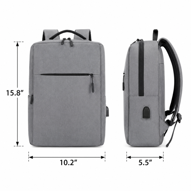 Waterproof Oxford USB Business Laptop Backpack