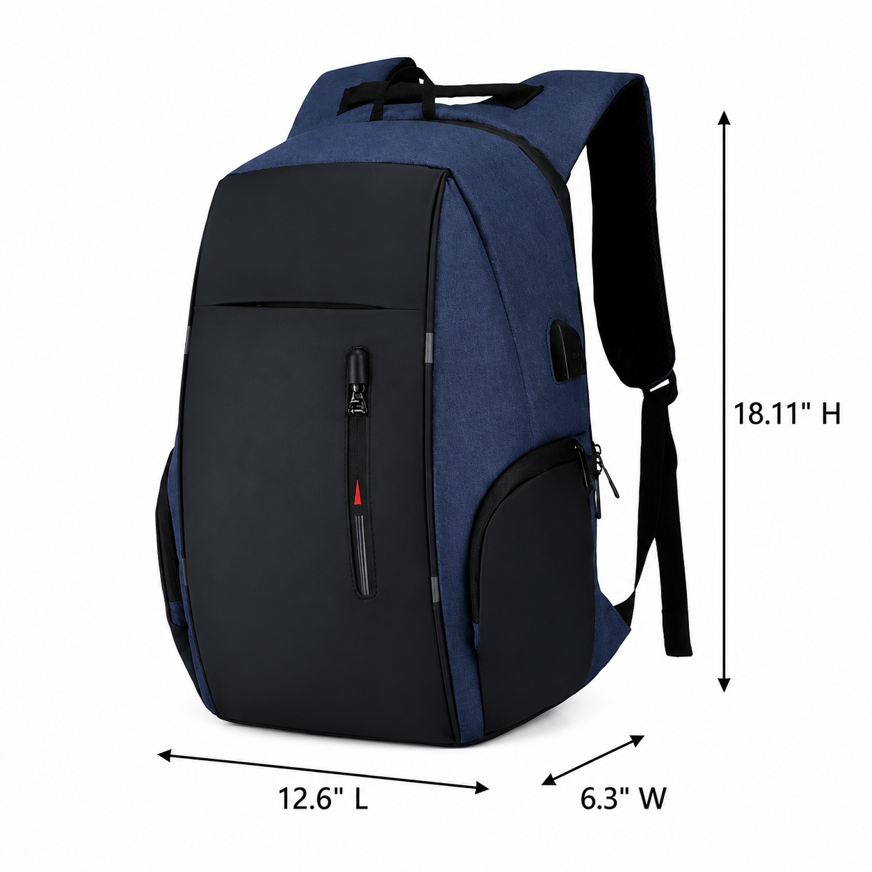 Waterproof Oxford USB Laptop Backpack with Reflective Strips