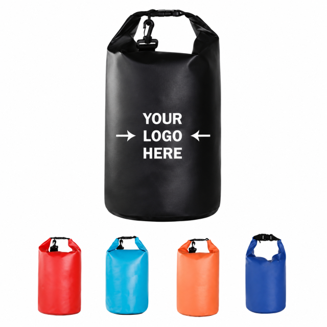 Waterproof PVC Dry Bag With Roll Top Closure And Shoulder Strap