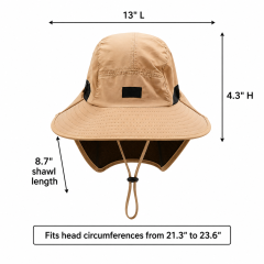 Waterproof UV Protection Bucket Hat with Neck Flap