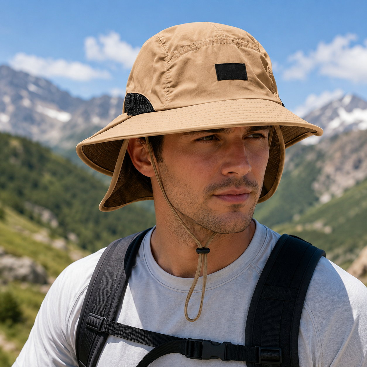 Waterproof UV Protection Bucket Hat with Neck Flap