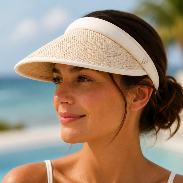 Wide Brim UV Protection Woven Sun Visor