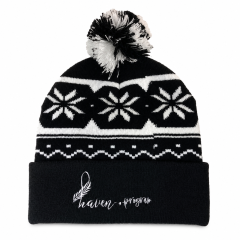 Winter Knitted Pom Pom Beanie Hat