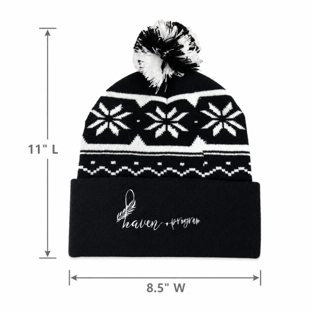 Winter Knitted Pom Pom Beanie Hat