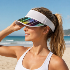 Women's Cotton Holographic Sun Visor Hat