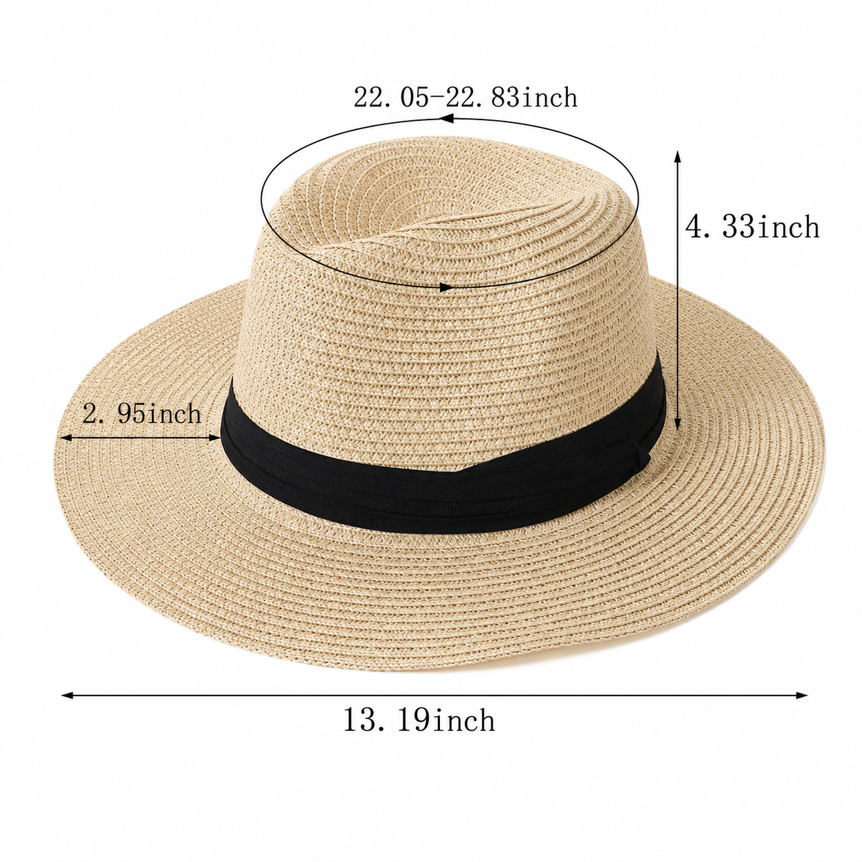 Women's Wide Brim Panama Straw Hat