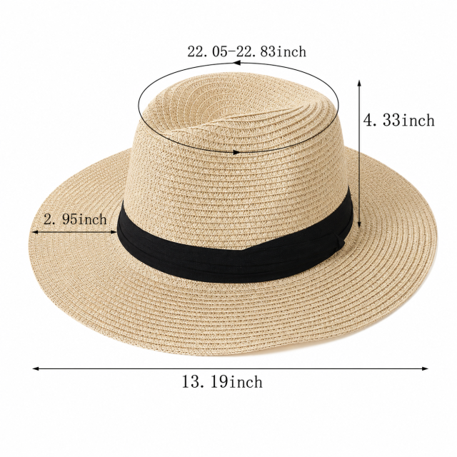 Women's Wide Brim Panama Straw Hat