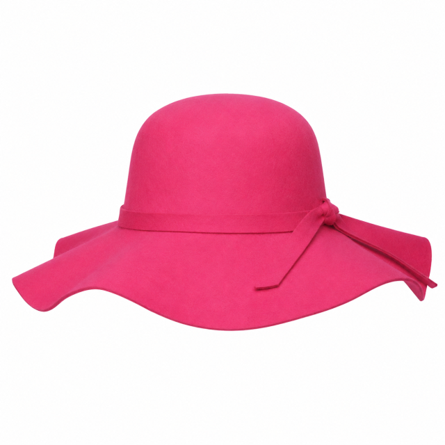 Women’s Wide Brim Wool Floppy Hat with Ribbon Band