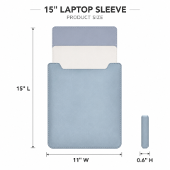 15-Inch PU Leather Laptop Sleeve and Mouse Pad