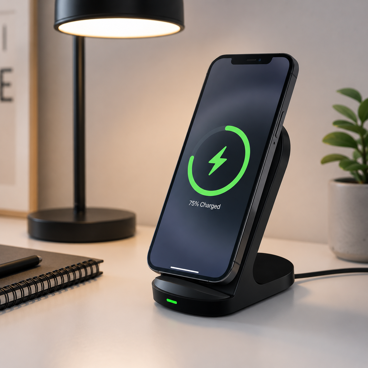 15W Vertical Wireless Charging Phone Stand