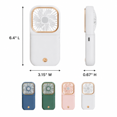 3-In-1 Rechargeable Folding Mini Fan With Power Bank & Phone Holder